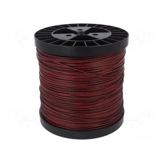 Wire: ribbon | stranded | 2x0,14mm2 | red,black | 500m