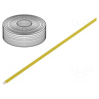 Wire | LiYz | 2x0.08mm2 | 60V | Package: 5m | Cu | stranded | yellow