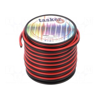 Wire: loudspeaker cable | 2x0.5mm2 | stranded | CCA | black-red | PVC