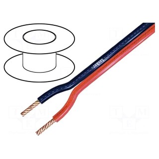 Wire: loudspeaker cable | 2x1.5mm2 | stranded | OFC | unshielded | PVC