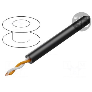 Wire: loudspeaker cable | 2x16AWG | stranded | OFC | black | unshielded