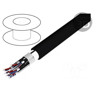 Wire: loudspeaker cable | HELUSOUND® | 8x2x0.22mm2 | stranded | black