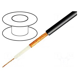 Wire: microphone cable | 1x0,25mm2 | black | OFC | PVC | -15÷70°C | 100m