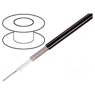 Wire: microphone cable | 1x0.35mm2 | black | tinned,OFC | -15÷70°C