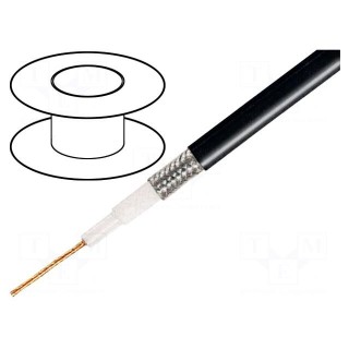 Wire: microphone cable | 1x0.75mm2 | black | tinned,OFC | -15÷70°C