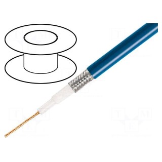 Wire: microphone cable | 1x0.75mm2 | blue | tinned,OFC | -15÷70°C