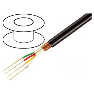 Wire: microphone cable | 2x0,22mm2 | black | OFC | PVC | -15÷70°C | 100m
