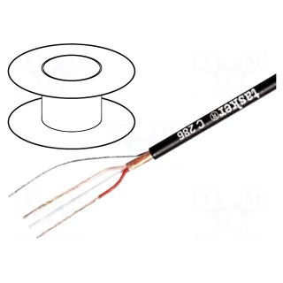 Wire: microphone cable | 2x0,22mm2 | white | OFC | PVC FirestoP® | 100m