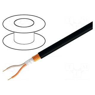 Wire: microphone cable | 2x0,25mm2 | grey | OFC | PVC | -15÷70°C | 100m