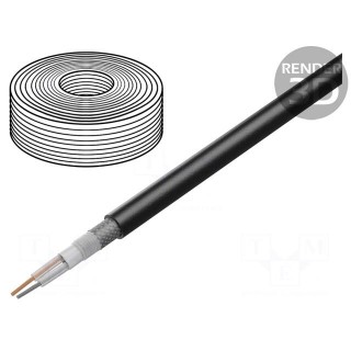 Wire: microphone cable | 2x0.35mm2 | black | OFC | -15÷70°C | PVC