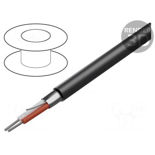 Wire: microphone cable | 2x0.35mm2 | black | tinned,OFC | -20÷70°C