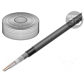 Wire: microphone cable | 2x0,35mm2 | black | OFC | PVC FirestoP® | 100m
