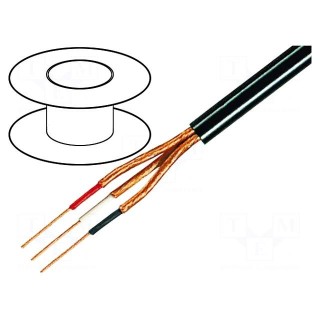 Wire: microphone cable | 4x0.14mm2 | black | OFC | -15÷70°C | PVC