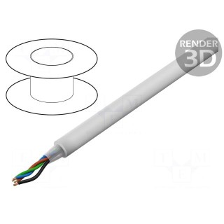 Wire: assembly | 1x0.5mm2,3x0.35mm2 | stranded | -20÷70°C | Core: OFC