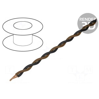 Wire: assembly | Core: stranded | 2x1.4mm | -20÷70°C | Package: 100m