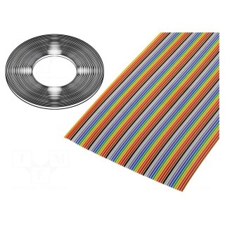 Wire: ribbon | 1.27mm | stranded | Cu | 60x28AWG | unshielded | PVC | 300V