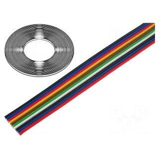 Wire: ribbon | TLWY | 10x0.35mm2 | stranded | Cu | unshielded | PVC | 150V