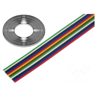 Wire: ribbon | TLWY | 12x0.35mm2 | stranded | Cu | unshielded | PVC | 150V