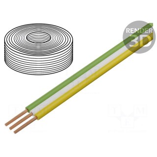 Wire: ribbon | FBK Toy | 3x0.14mm2 | stranded | Cu | PVC | 250V | 50m