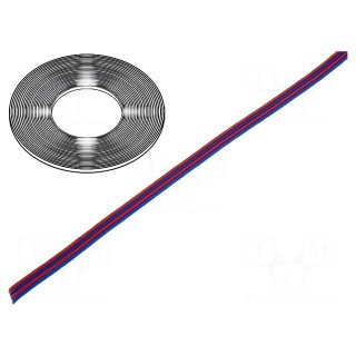 Wire: ribbon | TLWY | 4x0.124mm2 | stranded | Cu | unshielded | PVC | 150V