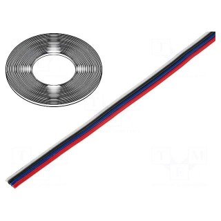 Wire: ribbon | TLWY | 4x0.35mm2 | stranded | Cu | unshielded | PVC | 150V