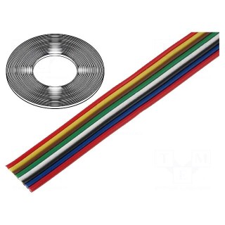 Wire: ribbon | TLWY | 4x0.5mm2 | stranded | Cu | unshielded | PVC | 150V