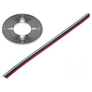 Wire: ribbon | TLWY | 5x0.22mm2 | stranded | Cu | unshielded | PVC | 150V