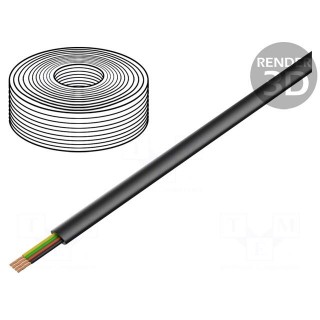 Wire: telecommunication cable | stranded | black | 100m | Core: CCS