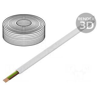 Wire: telecommunication cable | stranded | white | 100m | Core: CCS