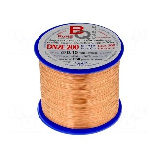 Coil wire | double coated enamelled | 0.15mm | 0.25kg | -65÷200°C