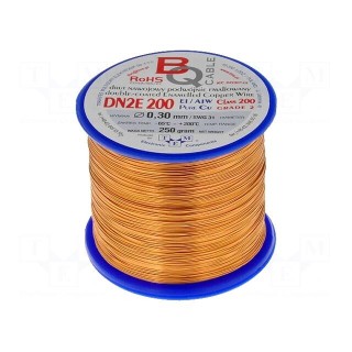 Coil wire | double coated enamelled | 0.3mm | 0,25kg | -65÷200°C