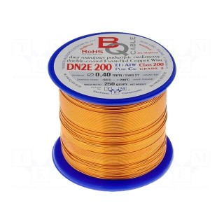Coil wire | double coated enamelled | 0.4mm | 0,25kg | -65÷200°C