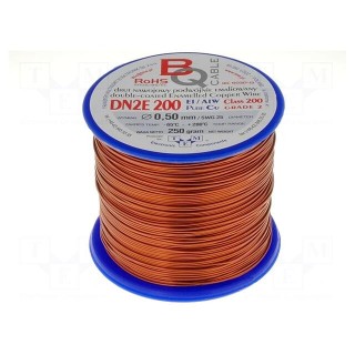Coil wire | double coated enamelled | 0.5mm | 0,25kg | -65÷200°C