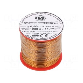 Coil wire | double coated enamelled | 0.5mm | 0.2kg | -65÷200°C