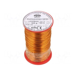 Coil wire | double coated enamelled | 0.65mm | 0.5kg | -65÷200°C
