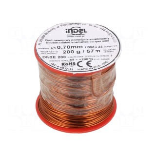 Coil wire | double coated enamelled | 0.7mm | 0.2kg | -65÷200°C