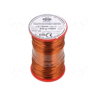 Coil wire | double coated enamelled | 0.7mm | 0.5kg | -65÷200°C