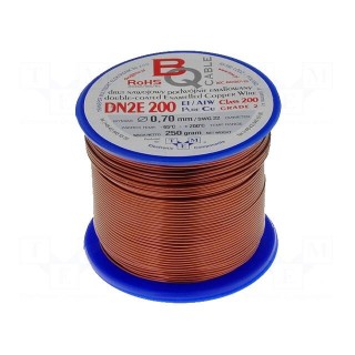Coil wire | double coated enamelled | 0.7mm | 0,25kg | -65÷200°C