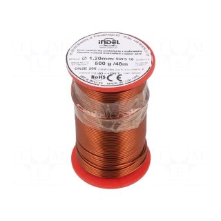 Coil wire | double coated enamelled | 1.2mm | 0.5kg | -65÷200°C