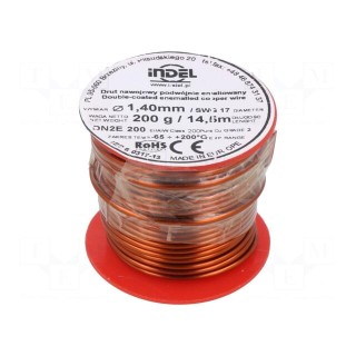 Coil wire | double coated enamelled | 1.4mm | 0.2kg | -65÷200°C