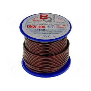 Coil wire | double coated enamelled | 1.6mm | 0,25kg | -65÷200°C