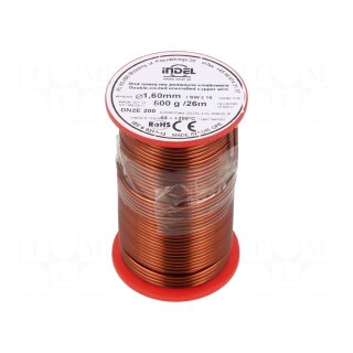 Coil wire | double coated enamelled | 1.6mm | 0.5kg | -65÷200°C