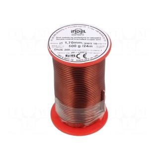 Coil wire | double coated enamelled | 1.7mm | 0.5kg | -65÷200°C
