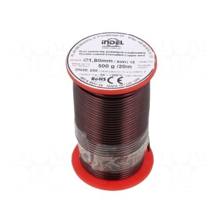 Coil wire | double coated enamelled | 1.8mm | 0.5kg | -65÷200°C