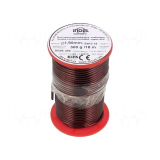 Coil wire | double coated enamelled | 1.9mm | 0.5kg | -65÷200°C