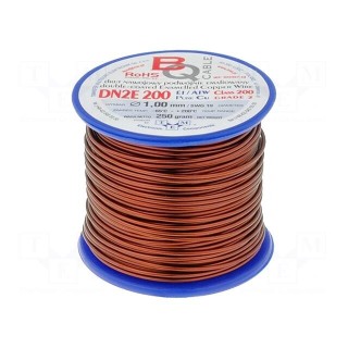 Coil wire | double coated enamelled | 1mm | 0,25kg | -65÷200°C