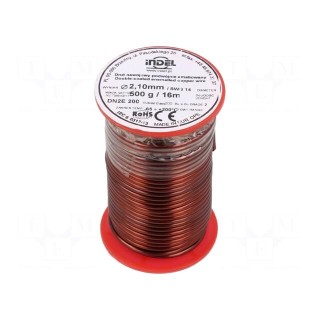 Coil wire | double coated enamelled | 2.1mm | 0.5kg | -65÷200°C
