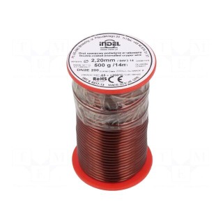 Coil wire | double coated enamelled | 2.2mm | 0.5kg | -65÷200°C