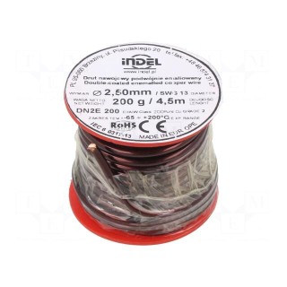 Coil wire | double coated enamelled | 2.5mm | 0.2kg | -65÷200°C