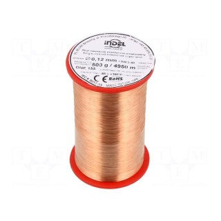 Coil wire | single coated enamelled | 0.12mm | 0.5kg | -65÷155°C